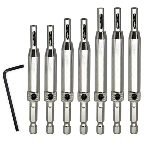 Foret charnière de précision HSS à tige hexagonale 1/4 pour menuiserie et agencement