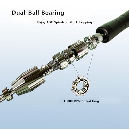 Jump Rope, High Speed Weighted Jump Rope - Premium Quality Tangle-Free - Self-Locking Screw-Free Design - Jump Ropes for Fitness - Skipping Rope for Workout Fitness, Crossfit & Home Exercises - Image 4
