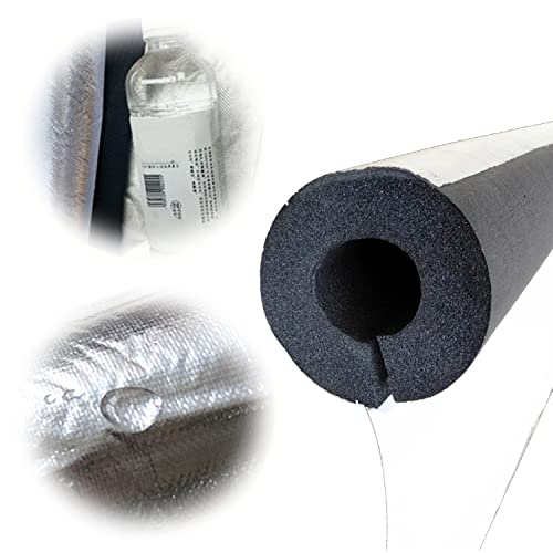 Aislamiento De Tubería Espuma, Tubo Aislante, 30mm Espesor, 22/27/34/43/48/60/76/89/108mm ID, Tubo De Aislamiento Flexible, Anticongelante/Retardante (Size : ID 76mm(2.99in)) Cover