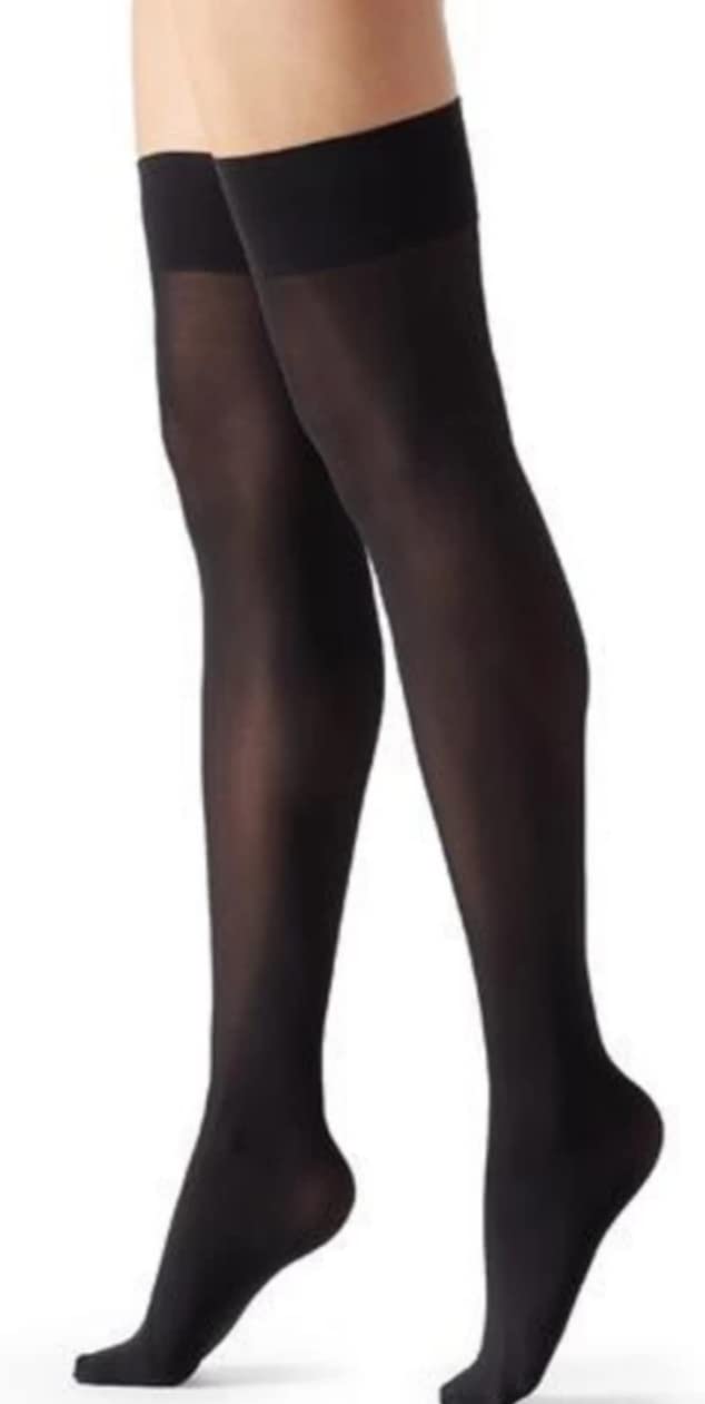 OutfitX Women's Ultra Thin Transparent Knee Length Stocking Socks - Black