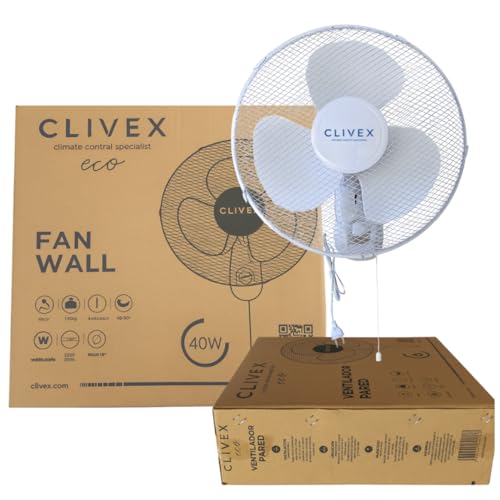 Clivex Ventilador Eco Pared 3 Velocidades 40cm (40W)