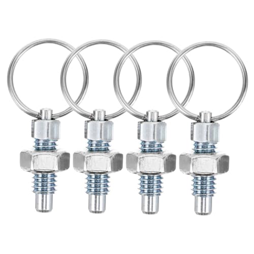 PRETYZOOM 4Pcs Precision Indexing Plunger with Pull Ring Spring Loaded Design for Accurate Positioning Industrial Equipment Construction for Enhanced Stability