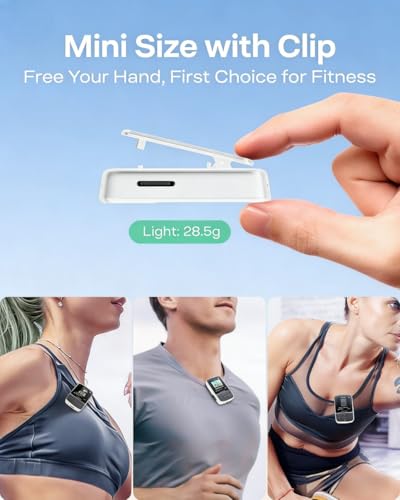 Image of Yoton MP3 Player with Bluetooth 5.2, Expandable to 64GB, Mini Size, HiFi Music, with Sports Clip, FM Radio, Includes Headphones, White(No Built-in Storage No TF Card Included - Insert Card to Use)
