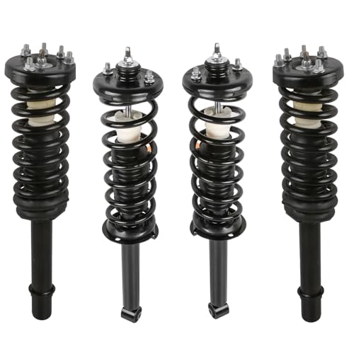 Peforway Front & Rear Struts Shock Absorbers Coil Spring Assembly Fit for Honda Accord 2003 2004 2005 2006 2007 (Excluding Hybrid Models) Replacement 171372 172123L 172123R