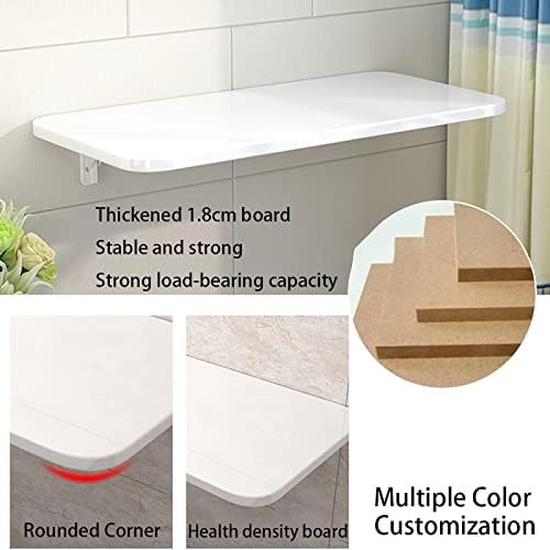 Foldable Wall Table for JNHWll Spaces Kitchen Folding Desk Space Saving Floating Workbench Wall Mounted Drop Leaf Table Compact Dining & Office Furniture
