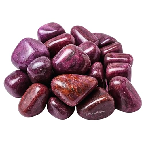 Image of Crystal Heaven Certified Ruby Healing Tumbled Stone,Natural Polished Crystals For Diy Crafts,Manifestation,Meditation,Pooja Feng Shui And Reiki Healing(30 Grams)