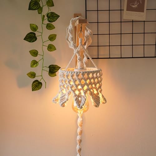 Pantalla de lámpara boho para terraza cubierta y cafés con encanto 3