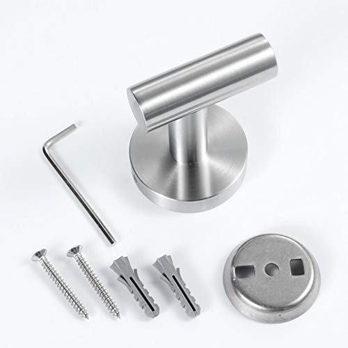 Litvz Sus 304 Stainless Steel Bath Hooks, 2-Pack Single Prong Shower Kitchen Wall Mounted Coat Hooks Hanger For Towel Bath Robe Hat Keys Bags Home Kitchen Hotel With Brushed Finish #TOP3