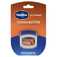 Vaseline Lip Therapy Tub 7g Ideal for Instantly Soft Smooth Lips Cocoa Butter Fast-Acting Nourishment with Petroleum jelly and a Cocoa and Vanilla Scent.