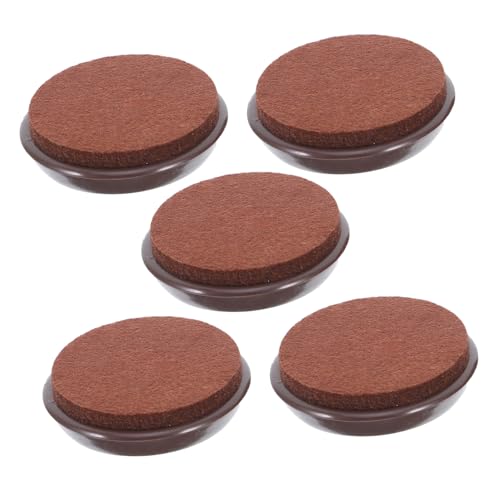 Didiseaon 5 pièces Patins Antidérapants pour Meubles avec Fond Feutre Coupes pour roulettes sur Tapis Protection Sol pour et Chaise Empêche Glissement et Réduit Bruit et Vibrations