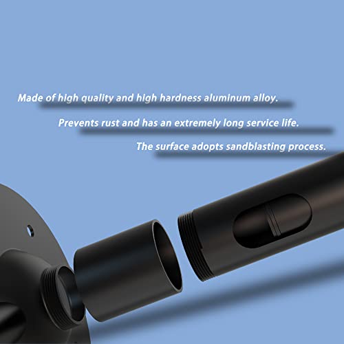 Mioagt Universal Projector Ceiling Mount, 360° Rotatable Head With Extendable Length From 10.22 Inch To 15.73 Inch, 11 Lbs Loading Capacity Anti-Rust Projector Mount, Comes With 2 Adapters, Black #TOP5