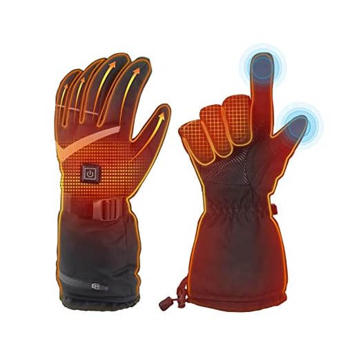 Heated Gloves for Men Women, 5000mAh Rechargeable Electric Battery Heated Gloves, Waterproof Touchscreen Hand Warmer Winter Gloves for Motorcycle, Hunting, Cycling, Snowboarding Outdoor Winter Sport