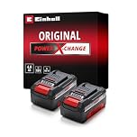 Original Einhell Akku-Twinpack PXC 18 V 4,0 Ah (2 Akkus im Set, 900 W, Power X-Change, Li-Ion, ABS, LED-Anzeige, ohne Ladegerät)