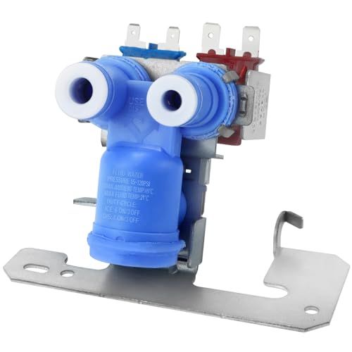 WR57X10032 WR57X33326 Refrigerator Water Inlet Valve by Techecook - Dual Solenoid Valve Compatible for GE Hotpoint Refrigerator - Replaces AP3672839 WR57X10040 PS901314 AP3192626 WR57X10064 WR57X98