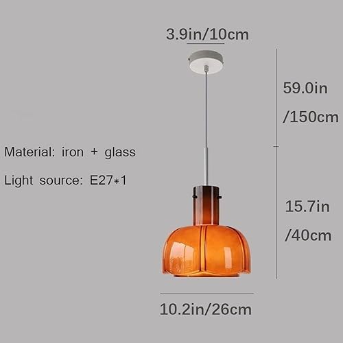 Miniatura 7 de Lámpara colgante de cristal retro, decoración rústica de casa de campo, lámpara colgante para comedor, dormitorio, sobre el fregadero, isla de