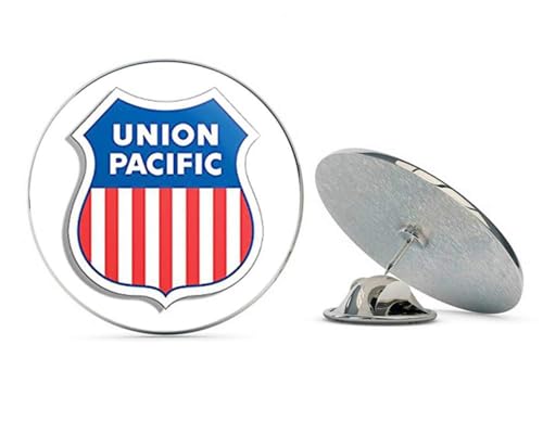 Shield Shaped Union Pacific Railroad (rr Railway Rail Logo) Metal 0.75" Lapel Hat Pin Tie Tack Pinback2
