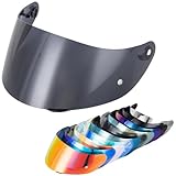 Wayocfei agv K1 シールド,【適合:K1 S/K3 SV/K5 S/K5】ヘルメット・バイザー 紫外線 吸収 バイク用 ヘルメットアフターマーケット交換 (ダークティール)