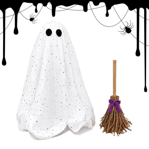 Fantasma iluminado Adorable Escoba De DIY Con LED Y Altura Ajustable
