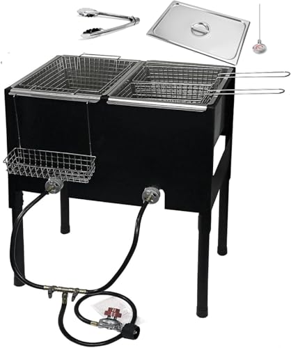 Comparison: Best Fish Fryer Outdoor 6 Triple Deep Fryer-3 Basket Stainless Steel Propane Cooker-Outdoor Fish Fry/Chicken-Tall Heavy Duty