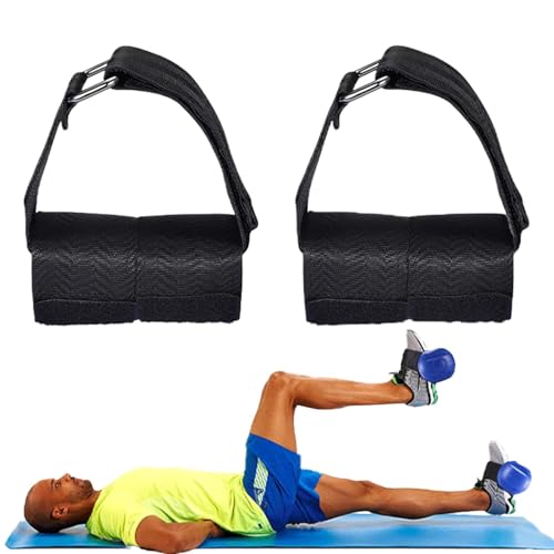 Accesorio de los pies de las mancuernas, Accesorio al zapato HAUDBELL - 2x Extensiones de pierna ajustables STRAPE FOOD | Accesorio de la hebilla de las piernas, férula de punta del tobillo