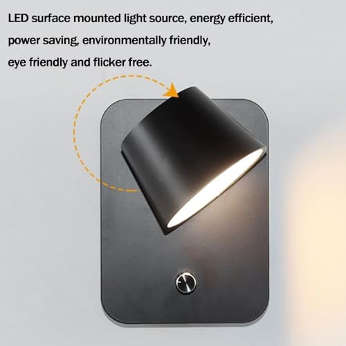 Lámpara de pared interior LED rectangular con luminosidad ajustable de aluminio 5
