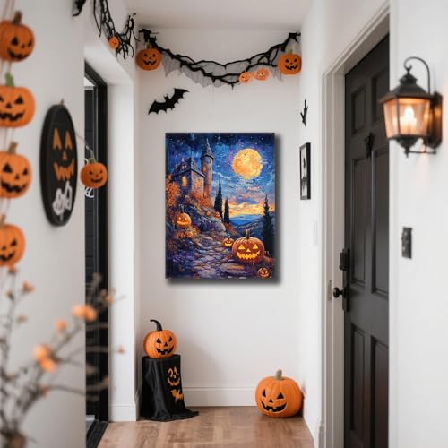 Toile murale d'Halloween grand format pour décorer sans effort - 2