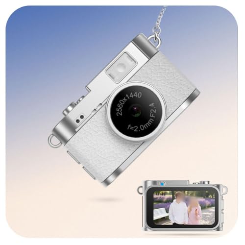 Mini caméra porte-clés 1440p avec écran 1,47 pouce et port Type-C pour voyage