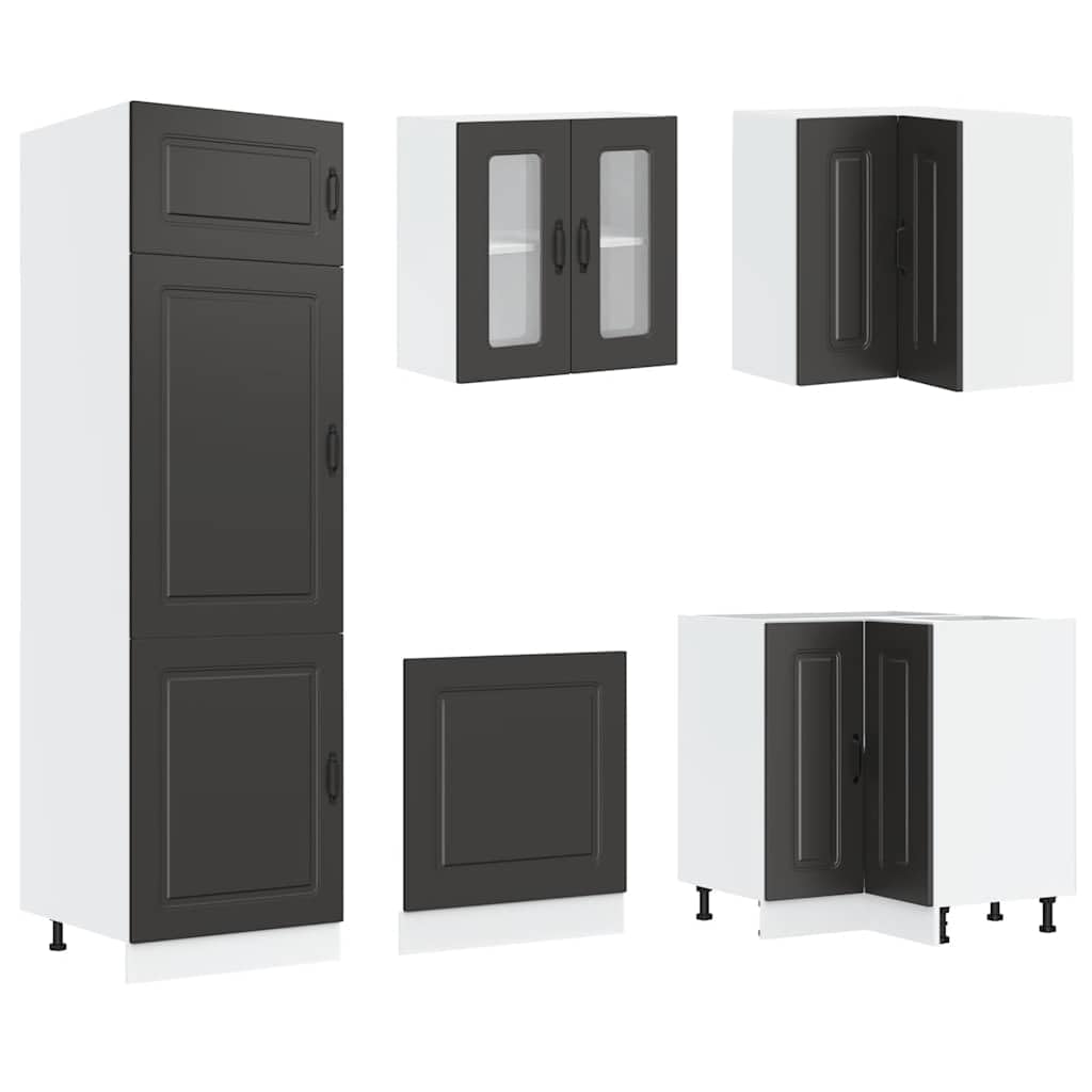 Tomostar Cuisine Complète d'angle sans Plan de Travail, Mueble de Cuisine Complete Ensemble d'armoires de Cuisine 14 pcs Kalmar Bois d'ingénierie