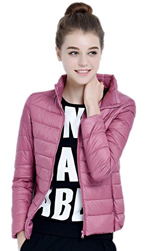 Doudoune ultra légère pour sorties hivernales veste duvet compressible rose