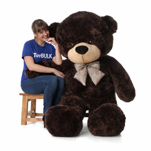 Image of 6 Feet Chocolate Teddy Bear - Big Soft Plush Toy Gift for Girlfriend, Wife, Husband, or Kids (6 Feet, Chocolate)