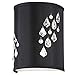 Dainolite Lighting RHI-8R-2W-694 Right Hand Facing 2-Light Wall Sconce with Crystal Accents, Black Baroness Fabric Finish