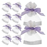 SOLUSTRE 20 Bolsitas de Lavanda de Malla de Organza Púrpura para Almacenamiento Versátil y Diseño Transpirable, Fiestas