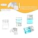 Cadbibe 5ml Glass Vials with Screw Caps and Plastic Stoppers, Small Clear Liquid Sample Vial, Leak-Proof Vial, 12PCS