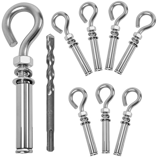 SRZTXU 8 Pack 5/16" X 4-3/16" Expansion Eye Bolt,Concrete Eyebolt
