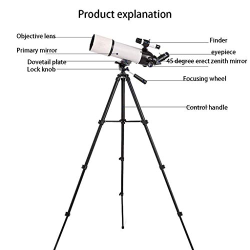 Telescopio para principiantes 80mm con trípode y mochila miniatura 3