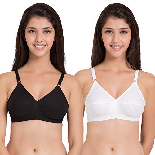 Image of SOUMINIE Women s Pure Cotton Non Padded Full Coverage Everyday Bra | Pack of 3 |