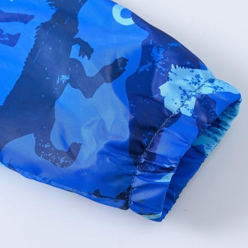 Windproof Hooded Raincoat for Toddler Boys Girls Print Zipper Loose Outerwear Lightweight Jacket with Pocket3