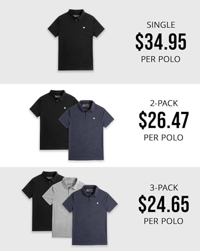 INTO THE AM Men's Polo Shirts - Fitted Short Sleeve Collar Shirt for Men S - 4XL4