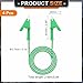 MECCANIXITY 4pcs 9.8ft Alligator Clip Test Leads, 15A Dual Alligator Clips with Wires for Multimeter Jumper Wire Industry Car Battery, Green