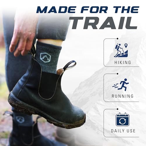 CloudLine - Merino Wool Socks for Men and Women, Wool Running Socks - Full Cushion, Anti-Blister & Moisture Wicking - 1 Pair3