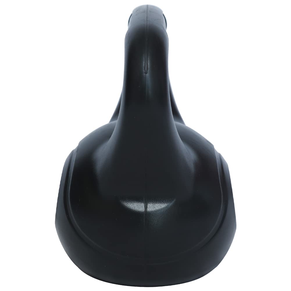 BAKAJI Kettlebell 8 Kg di Peso in PVC e Cemento per Palestra, Fitness, Riabilitazione, Esercizio, Allenamento Forza, Impugnatura Ergonomica Anti-Scivolamento, Fondo Piatto per Maggiore Stabilità