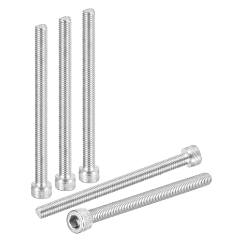 DTGN M6-1x75 Zylinderschrauben mit Innensechskant - 5er Pack - Geeignet für Rennrad, Mountainbike, Auto, Motorrad - 304 Edelstahl Metrische Innensechskantschraube - Silber