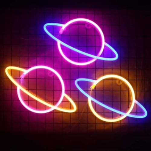 Image of Chronos Neon Sign Wall Hanging Light Battery & USB Operated for Home, Bedroom, Living Room, Kitchen, Dining Room, Bathroom, Office, Bar, Hotel, Restaurant, Nightclub, Party