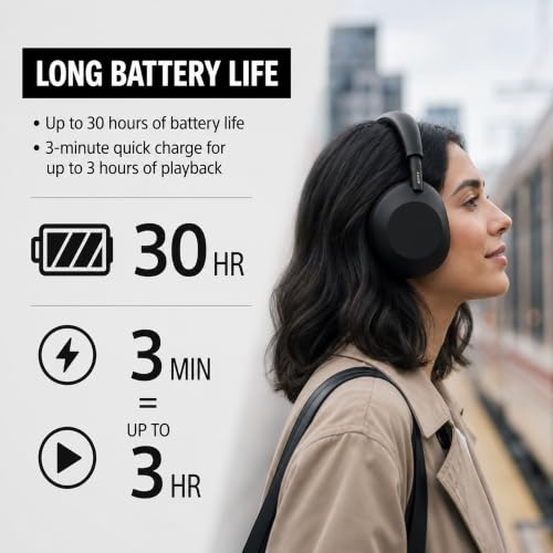 Image of Sony WH1000XM6 /B Best Wireless Noise Canceling Headphones, Black Bundle with Deco Essentials Headphones Ear Pads Replacement Headset Ear Cushions and Deco Gear Unofficial Master Guide