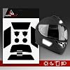 Autodomy Lot de 9 Autocollants Réfléchissants pour Casque de Moto | Bandes adhésives Universelles pour la Sécurité et la Visibilité | Sport Design (Noir Réfléchissant)