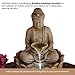 Bits and Pieces - Indoor Meditating Buddha Fountain - Compact & Lightweight Water Fountain Tabletop Decoration