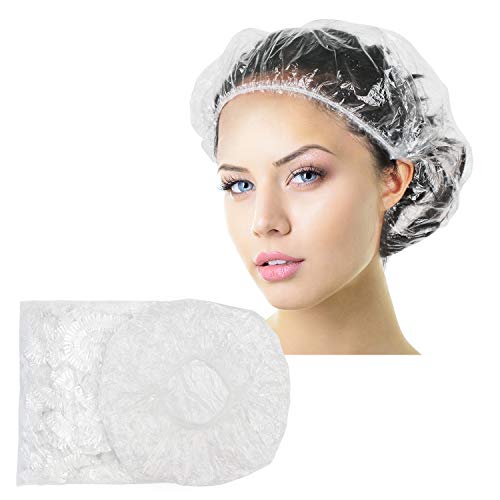 image for 100pcs Shower Caps, Segbeauty Stretchable Max 20.5 inches Thick Dispos