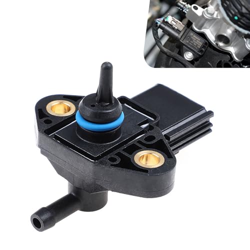 Merdege Fuel Pressure Sensor, 3F2E-9G756-AA 0261230093 3F2Z9G756AC Car Sensor Replacement, Compatible with Ford Series (Black)