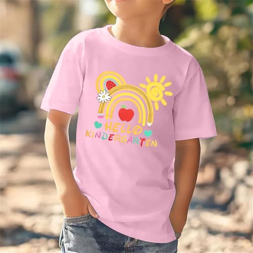 Image of Rollin Into Kindergarten Shirt Boys Girls First Day of Kindergarten T Shirts Little Kids Tee Top