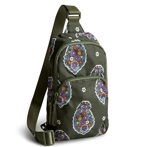 Vera Bradley Women's Ripstop Lorman Sling Backpack, Kew Gardens Green, One Size